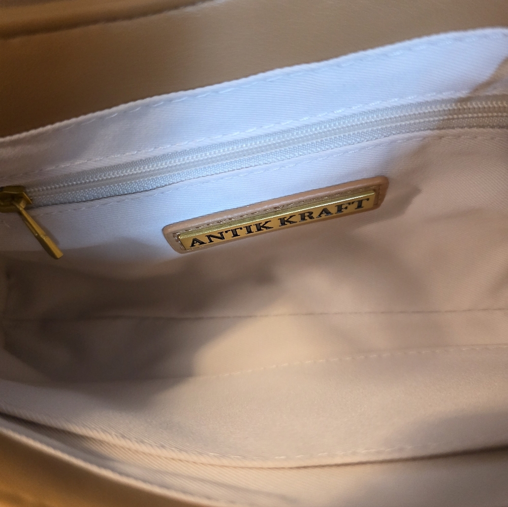 PRICE DROP!! Front Flap Handbag in Camel with Bag Charm NWT - Picture 7 of 8